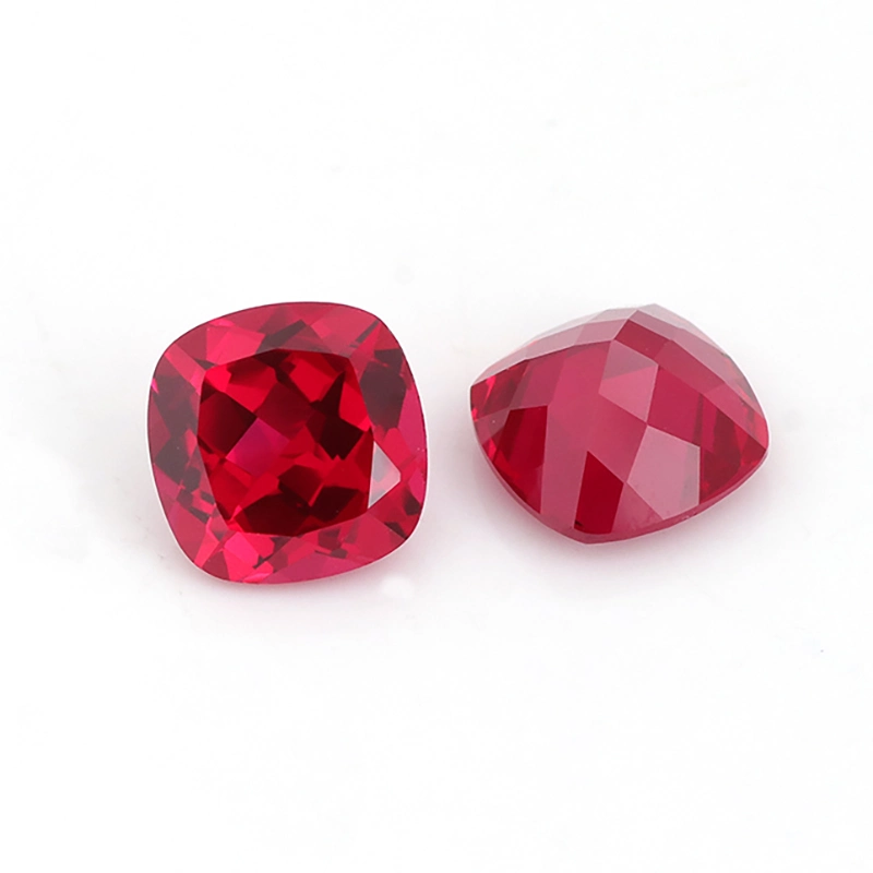 Hot Sale Fashion Cushion Cut Lab Grown Ruby Red 6X6mm 1 Carat Stone for Luxurious Gold Jewelry