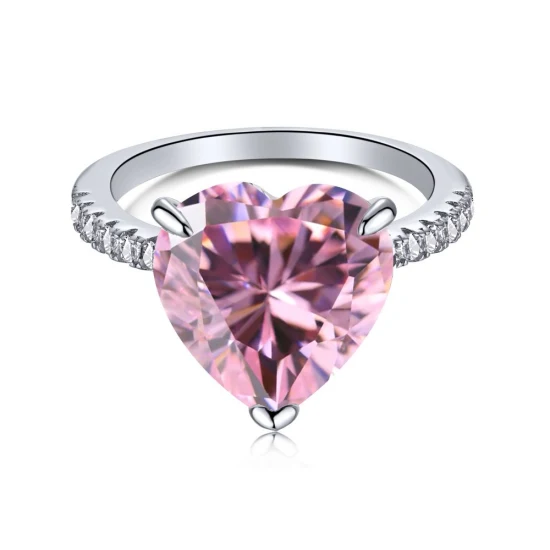 結婚指輪と婚約指輪用のフル ダイヤモンド 8 ハート 8 アロー ジルコン セット リング